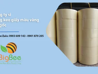 Công ty sỉ băng keo giấy màu vàng giá gốc