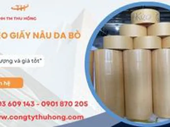Băng keo giấy Kraft nâu da bò chịu nhiệt đóng gói chuyên nghiệp cho các cửa hàng