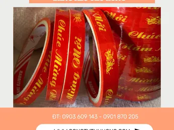 Mua Bao 20 cây Băng keo in chữ chúc mừng năm mới khổ 12mm  giá rẻ nhất