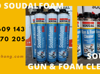 Sỉ uy tín keo bọt nở Soudalfoam Gun và Soudal Gun & Foam Cleaner