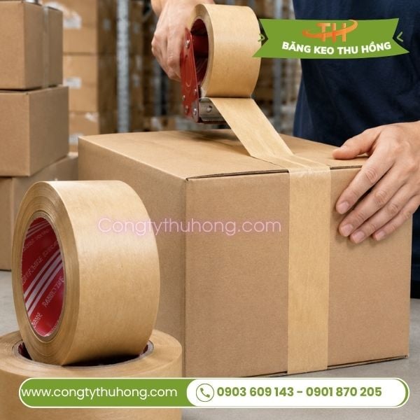 Ứng dụng dán thùng carton của băng keo giấy nâu Ứng dụng dán thùng carton của băng keo giấy nâu