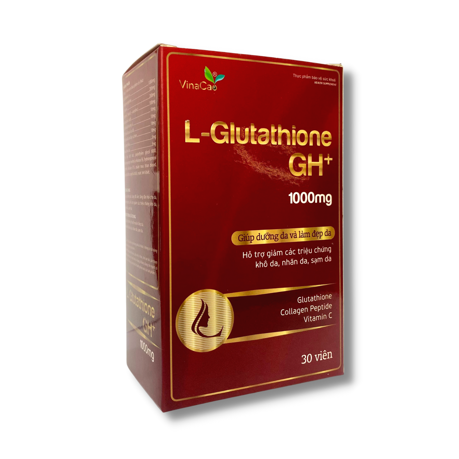 Viên uống trắng da cao cấp Vinacao L-Glutathione GH+ 1000mg