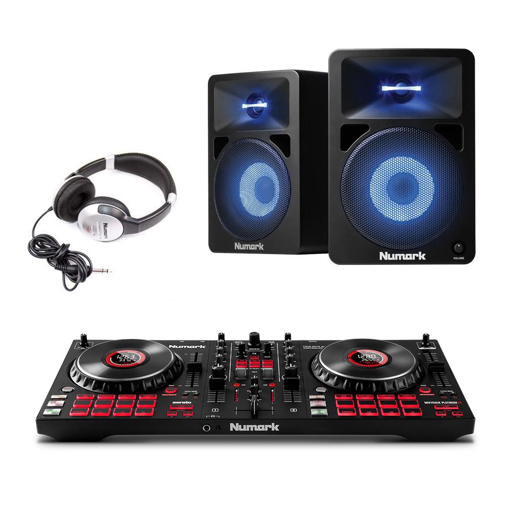 Combo Bàn DJ Khởi Nghiệp - Mixtrack Platinum FX + Loa Kiểm Âm Nwave 580L + Tai Nghe HF125