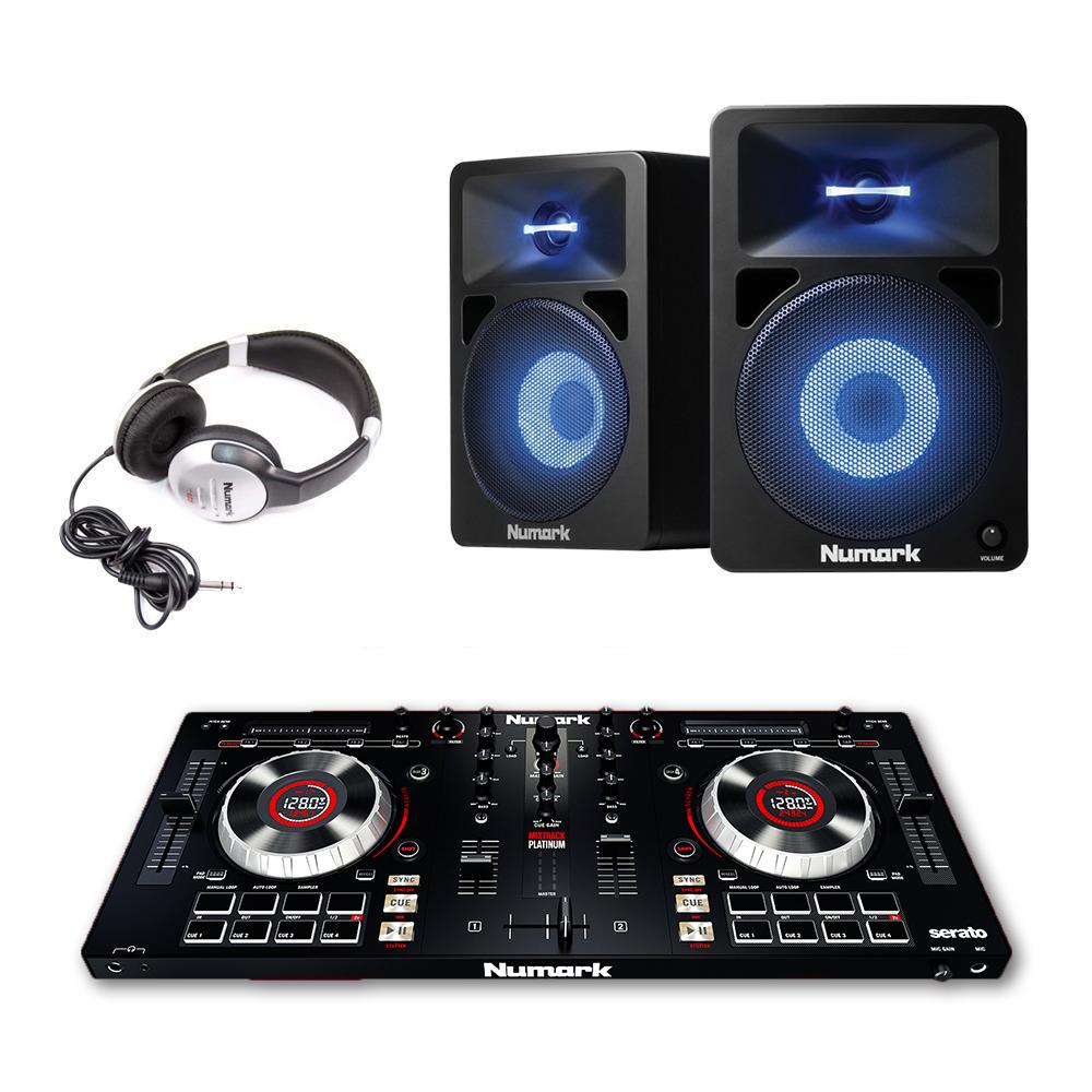 Combo Bàn DJ Khởi Nghiệp - Mixtrack Platinum + Loa Kiểm Âm Nwave 580L + Tai Nghe HF125