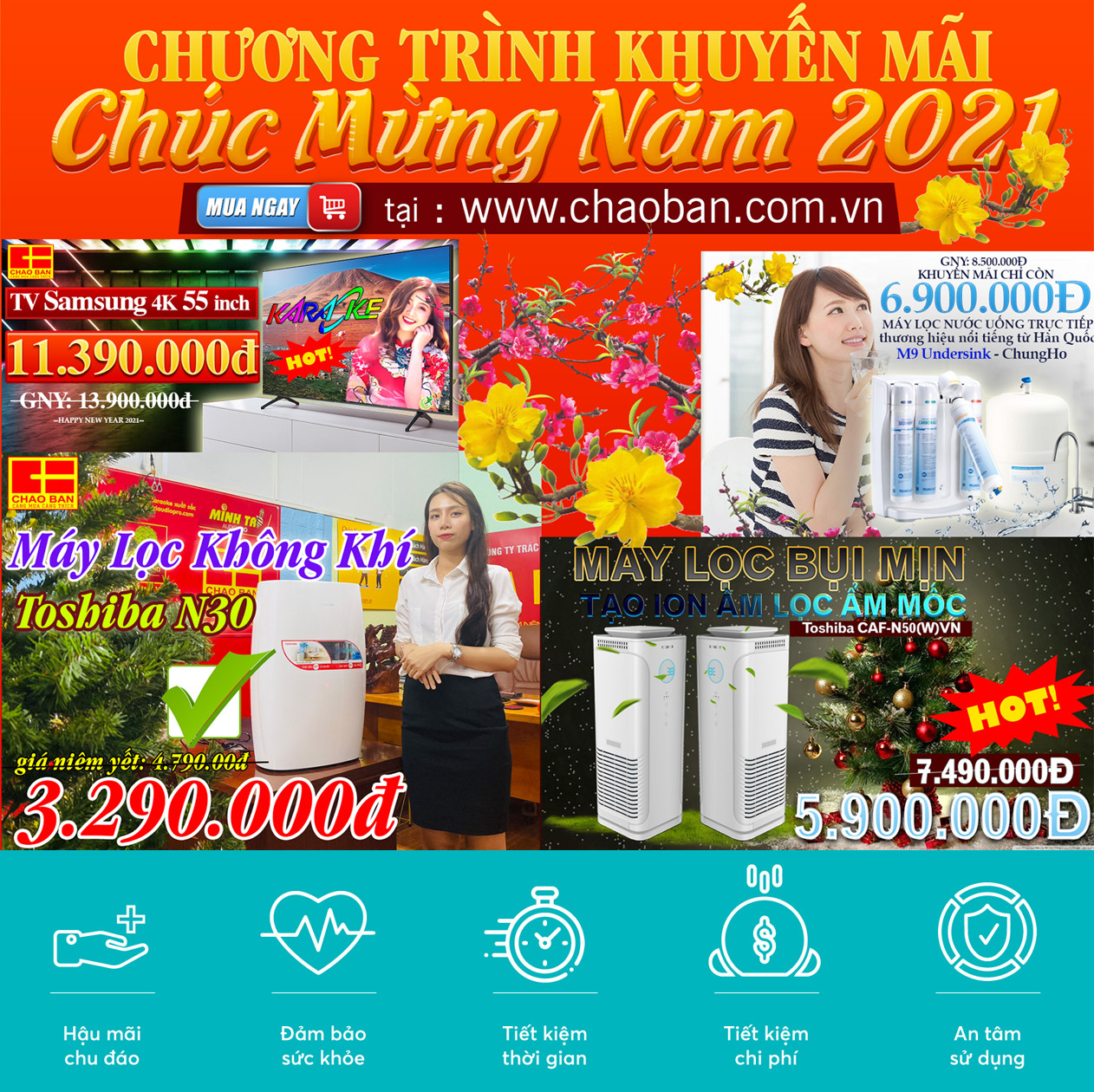 CHƯƠNG TRÌNH KHUYẾN MÃI CHÚC MỪNG NĂM MỚI 2021 -  ĐIỆN MÁY CHÀO BÁN 