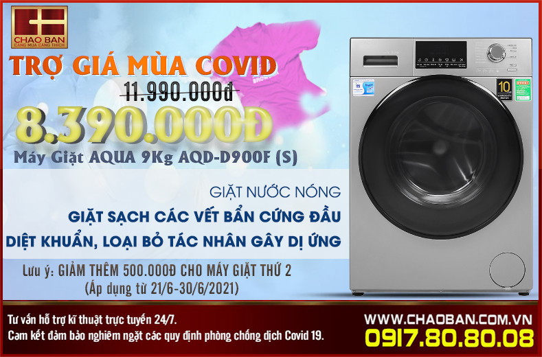 MÁY GIẶT AQUA 9 KG ĐANG ĐƯỢC GIẢM GIÁ SỐC TẠI CHÀO BÁN 