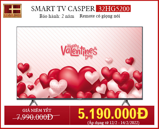 SMART TIVI CASPER – MÓN QUÀ ĐỘC ĐÁO CHO NGÀY VALENTINE