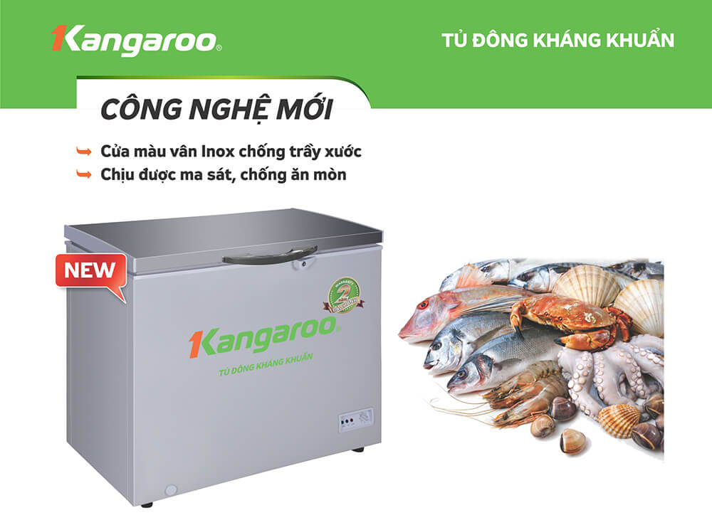 Tủ đông kháng khuẩn Kangaroo KG235VC1 235L 1 ngăn 1 cánh