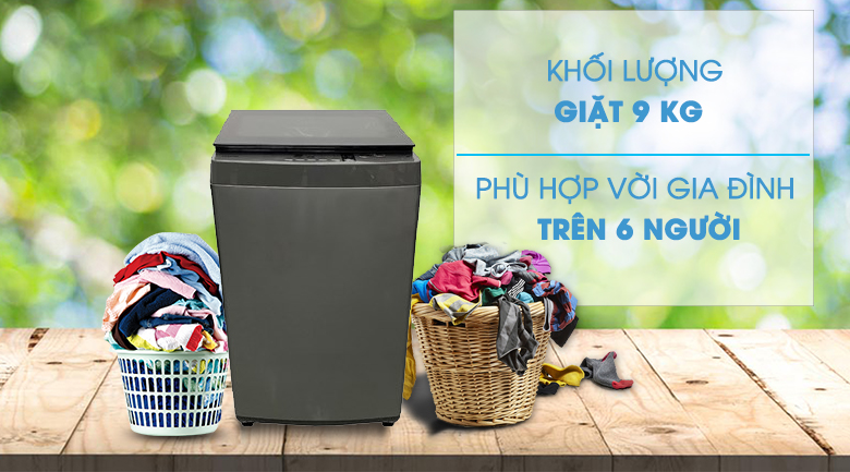 Khối lượng giặt 9 kg - máy giặt Toshiba 9 kg AW-K1005FV Khối lượng giặt 9 kg - máy giặt Toshiba 9 kg AW-K1005FV