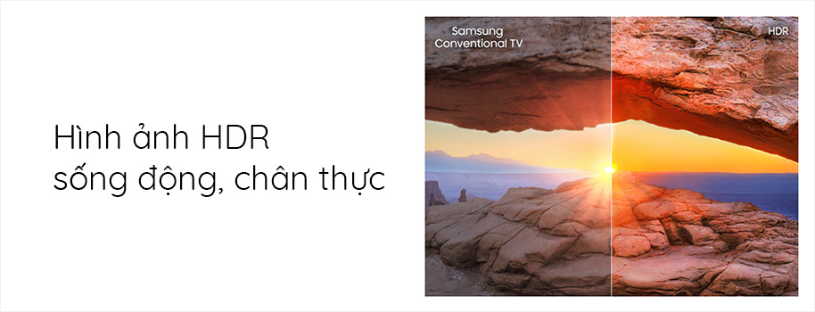 Smart TV 4K Samsung 55RU7200 Hình ảnh sống động với công nghệ HDR