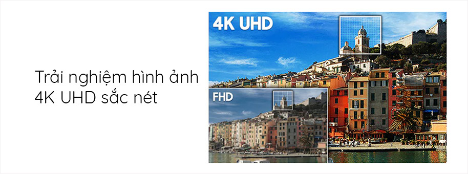 Smart TV 4K UHD Samsung 55 inch 55RU7200 Trải nghiệm hình ảnh 4K UHD sắc nét