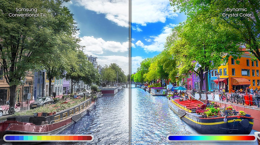 Trải nghiệm sắc màu tinh thể động - Dynamic Crystal Color trên Smart TV UHD 4K Samsung 43RU7400