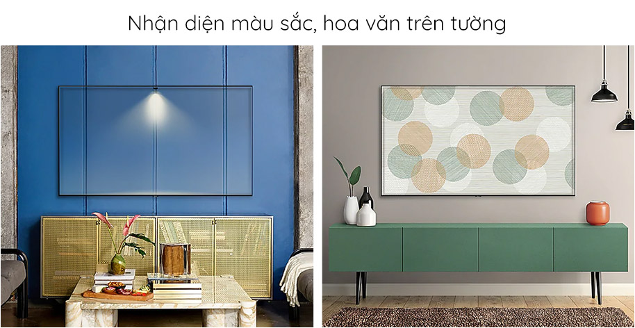 Smart TV QLED 8K Samsung 82Q900RB Nhận diện màu sắc, hoa văn trên tường