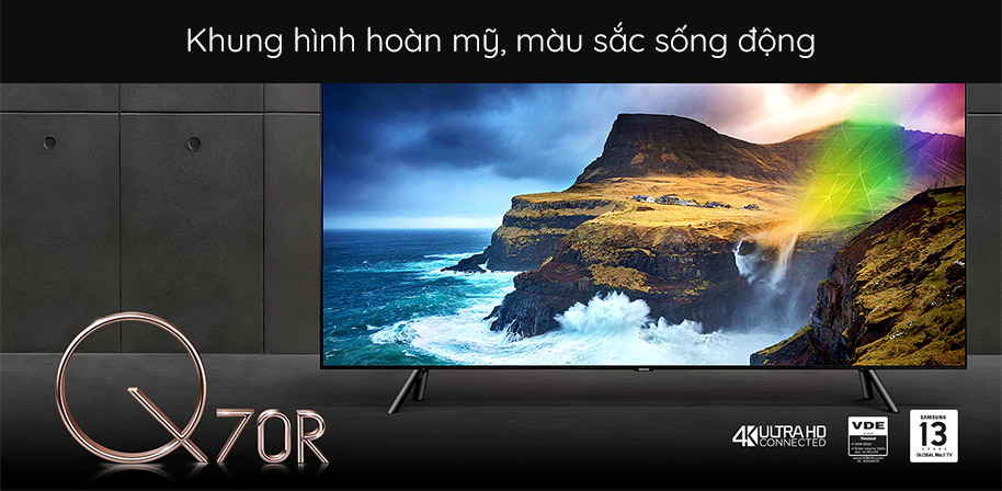 Khung hình hoàn mỹ, màu sắc sống động với Smart TV QLED 4K Samsung 75 inch 75Q70RA