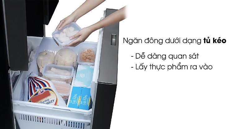 Ngăn đông dạng kéo - Tủ lạnh Panasonic Inverter 494 lít NR-CY550GKVN Ngăn đông dạng kéo - Tủ lạnh Panasonic Inverter 494 lít NR-CY550GKVN