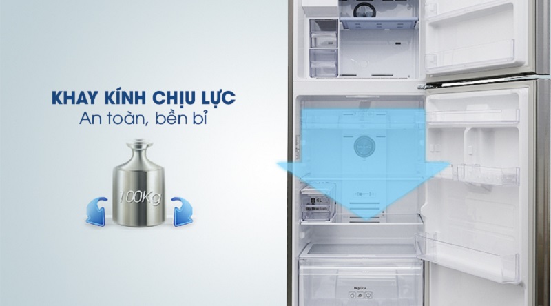 Yên tâm tích trữ thực phẩm với khay kính chịu lực lớn - Tủ lạnh Samsung Inverter 360 lít RT35K5982S8/SV Yên tâm tích trữ thực phẩm với khay kính chịu lực lớn - Tủ lạnh Samsung Inverter 360 lít RT35K5982S8/SV