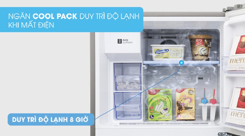 Không còn lo ngại về vấn đề mất điện với ngăn giữ nhiệt Cool Pack - Tủ lạnh Samsung Inverter 360 lít RT35K5982S8/SV Không còn lo ngại về vấn đề mất điện với ngăn giữ nhiệt Cool Pack - Tủ lạnh Samsung Inverter 360 lít RT35K5982S8/SV