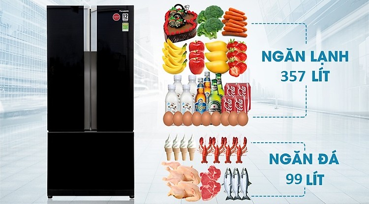 Dung tích 494 lít - Tủ lạnh Panasonic Inverter 494 lít NR-CY550GKVN Dung tích 494 lít - Tủ lạnh Panasonic Inverter 494 lít NR-CY550GKVN