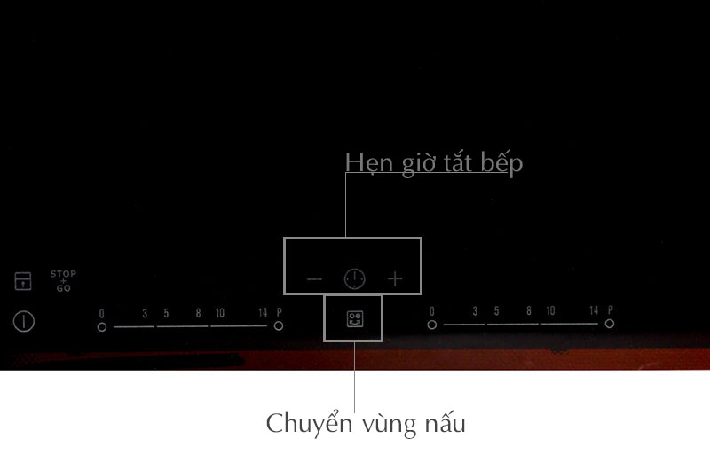 Điều chỉnh vùng nấu - Bếp điện từ đôi Electrolux EHI7260BA Điều chỉnh vùng nấu - Bếp điện từ đôi Electrolux EHI7260BA