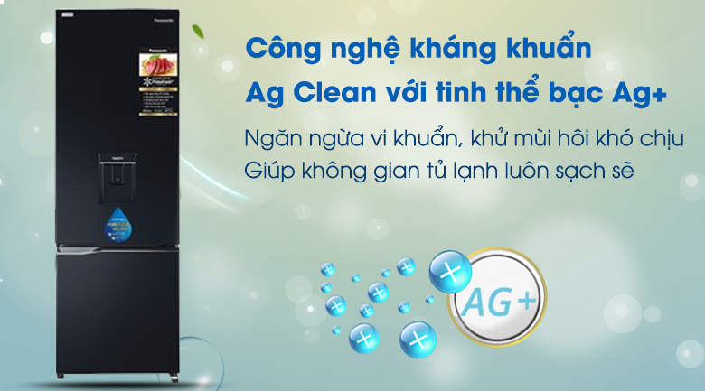 AgClean  Tủ lạnh Panasonic Inverter 322 lít NR-BC360WKVN AgClean  Tủ lạnh Panasonic Inverter 322 lít NR-BC360WKVN