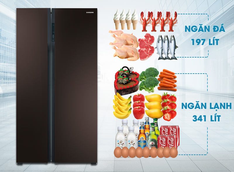 Tủ lạnh Samsung RS552NRUA9M/SV Tủ lạnh Samsung RS552NRUA9M/SV