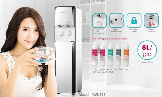 Máy lọc nước Korihome WPK-838 lọc 6 lõi