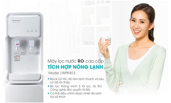 Máy lọc nước Korihome WPK-813 2 vòi nóng lạnh