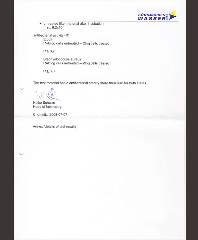 Chứng nhận Blue Ag+ của Panasonic Chứng nhận Blue Ag+ của Panasonic