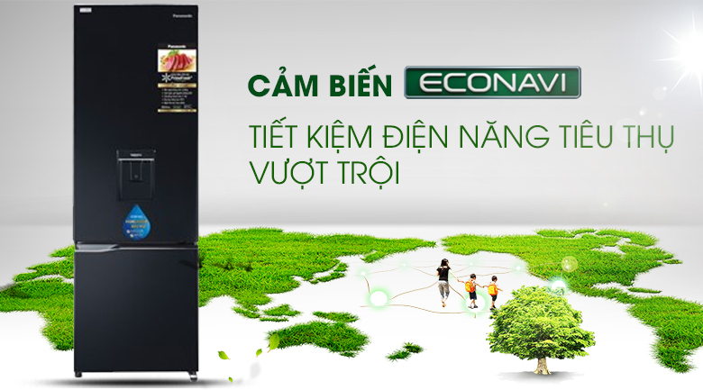 Econavi Tủ lạnh Panasonic Inverter 322 lít NR-BC360WKVN Econavi Tủ lạnh Panasonic Inverter 322 lít NR-BC360WKVN