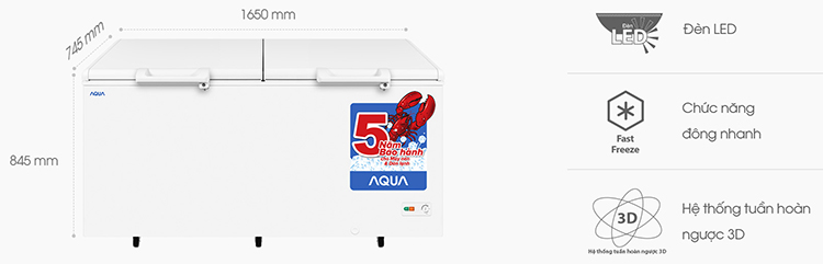 Tủ Đông Aqua AQF-C680 (478L) - Hàng Chính Hãng