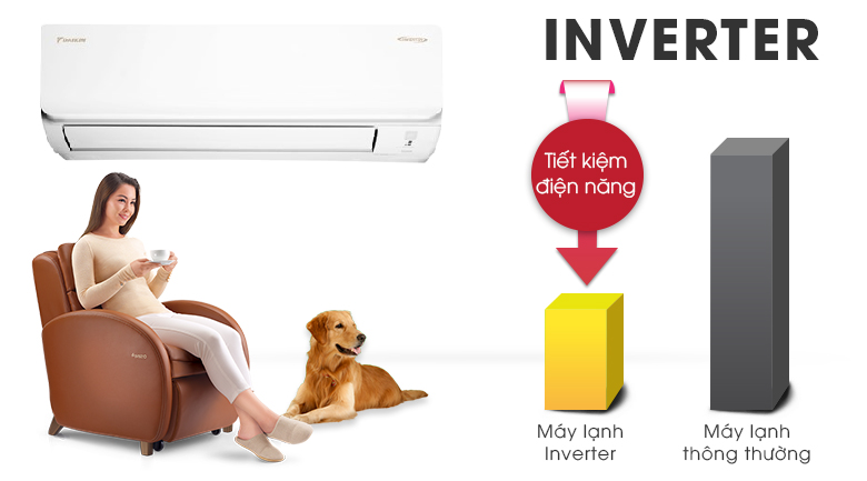 Inverter - Máy lạnh Daikin Inverter 1 HP ATKA25UAVMV Inverter - Máy lạnh Daikin Inverter 1 HP ATKA25UAVMV