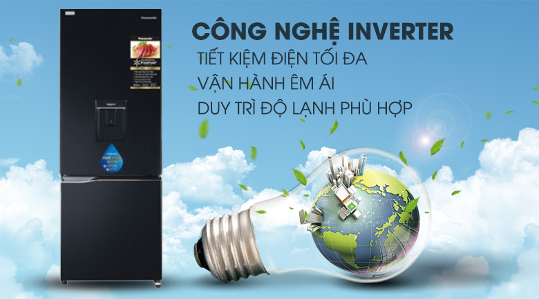 inverter-Tủ lạnh Panasonic Inverter 290 lít NR-BV320WKVN inverter-Tủ lạnh Panasonic Inverter 290 lít NR-BV320WKVN