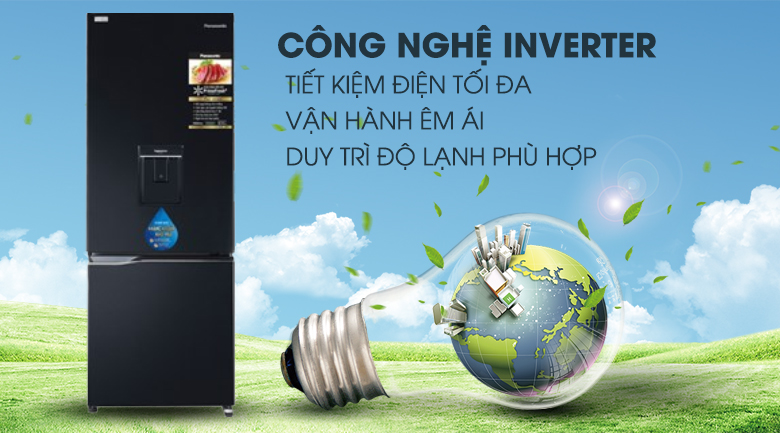 inverter-Tủ lạnh Panasonic Inverter 255 lít NR-BV280WKVN inverter-Tủ lạnh Panasonic Inverter 255 lít NR-BV280WKVN