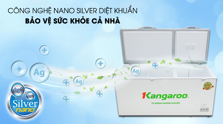 Tủ đông Kangaroo 490 lít KG 809C1 - Khử mùi, diệt khuẩn tối ưu nhờ công nghệ Nano silver Tủ đông Kangaroo 490 lít KG 809C1 - Khử mùi, diệt khuẩn tối ưu nhờ công nghệ Nano silver