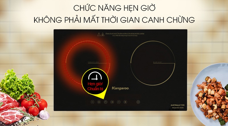 Chế độ hẹn giờ nấu tiện dụng - Bếp từ hồng ngoại Kangaroo KG499N Chế độ hẹn giờ nấu tiện dụng - Bếp từ hồng ngoại Kangaroo KG499N