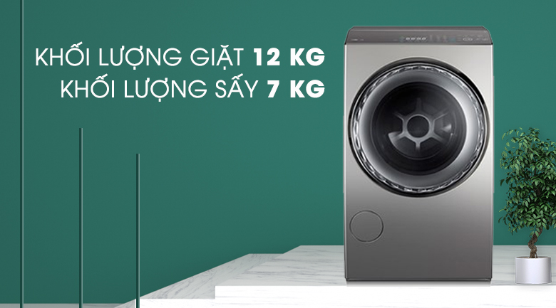 Khối lượng giặt sấy - Máy giặt sấy Toshiba Inverter 12 Kg TWD-DUJ130X4V Khối lượng giặt sấy - Máy giặt sấy Toshiba Inverter 12 Kg TWD-DUJ130X4V