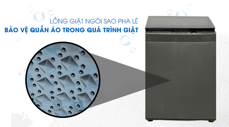Lồng giặt ngôi sao pha lê - máy giặt Toshiba 9 kg AW-K1005FV Lồng giặt ngôi sao pha lê - máy giặt Toshiba 9 kg AW-K1005FV