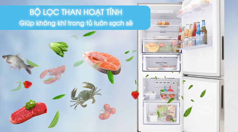 Bộ lọc than hoạt tính cho thực phẩm tươi ngon - Tủ lạnh Samsung Inverter 280 lít RB27N4010S8/SV Bộ lọc than hoạt tính cho thực phẩm tươi ngon - Tủ lạnh Samsung Inverter 280 lít RB27N4010S8/SV