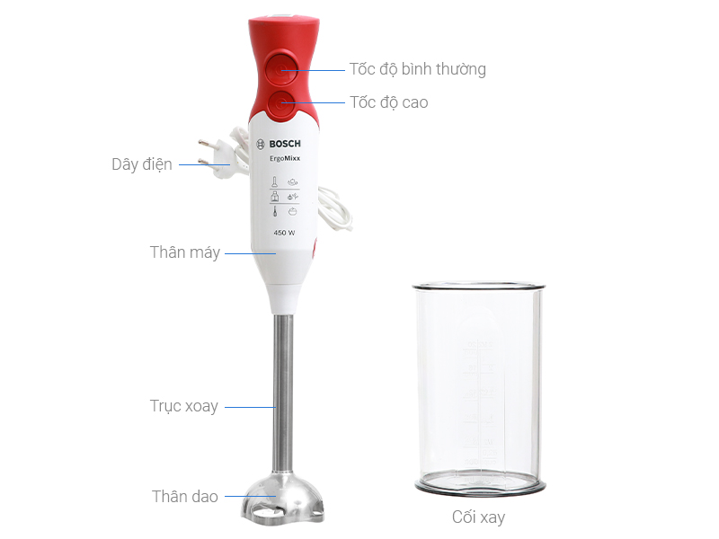 Thông số kỹ thuật Máy xay cầm tay Bosch MSM64110