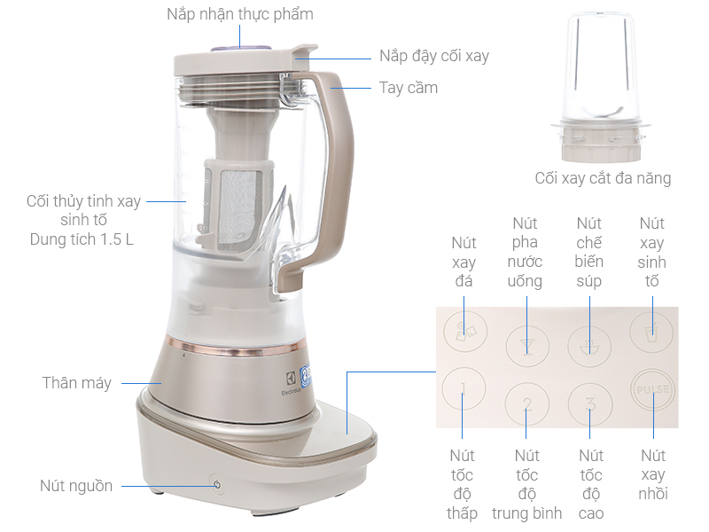 Thông số kỹ thuật Máy xay sinh tố Electrolux E7TB1 84SM