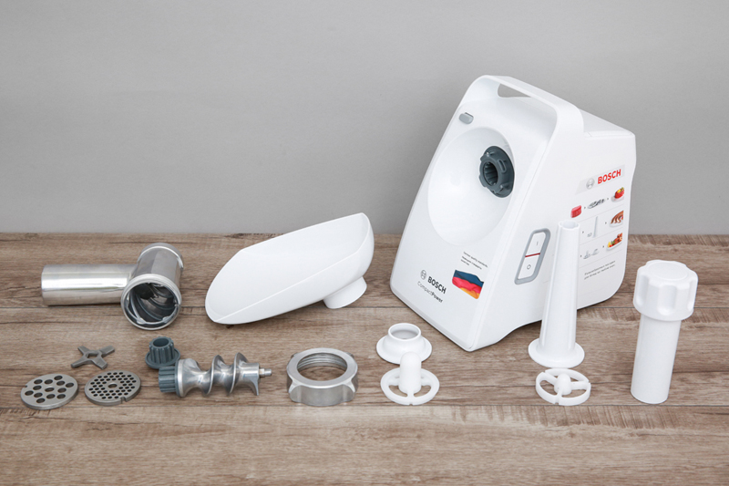 Dễ tháo lắp vệ sinh - Máy xay thịt Bosch HMH-MFW3520W 500W Dễ tháo lắp vệ sinh - Máy xay thịt Bosch HMH-MFW3520W 500W