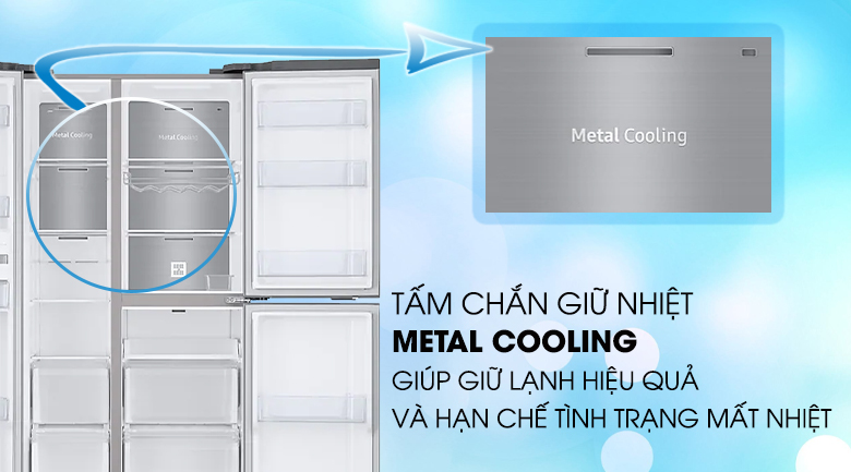 Tấm chắn Metal Cooling - Tủ lạnh Samsung Inverter 634 lít RS63R5571SL/SV Tấm chắn Metal Cooling - Tủ lạnh Samsung Inverter 634 lít RS63R5571SL/SV