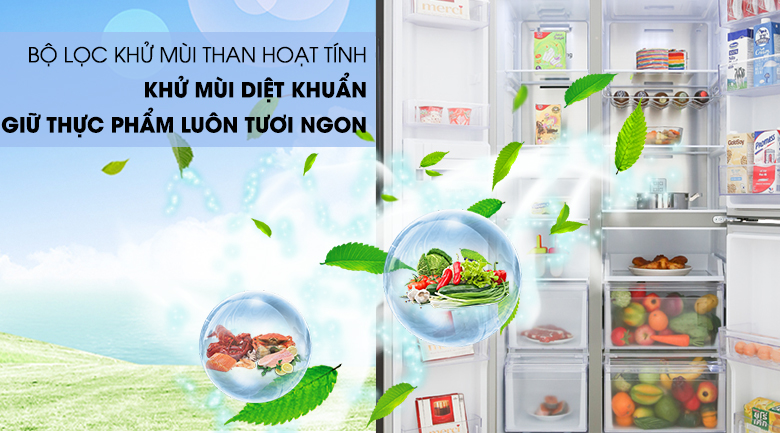 Bộ lọc than hoạt tính - Tủ lạnh Samsung Inverter 634 lít RS63R5571SL/SV Bộ lọc than hoạt tính - Tủ lạnh Samsung Inverter 634 lít RS63R5571SL/SV