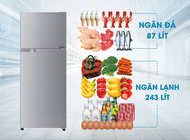 Tủ lạnh Toshiba GR-T39VUBZ(FS) có vẻ ngoài khá đơn giản nhưng không kém phần sang trọng  Tủ lạnh Toshiba GR-T39VUBZ(FS) có vẻ ngoài khá đơn giản nhưng không kém phần sang trọng