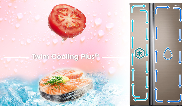 Twin Cooling Plus - Tủ lạnh Samsung Inveter 620 ít RH62K62377P/SV Twin Cooling Plus - Tủ lạnh Samsung Inveter 620 ít RH62K62377P/SV