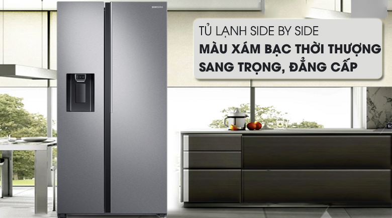 Tủ lạnh side by side sang trọng, hiện đại - Tủ lạnh Samsung Inverter 617 lít RS64R5101SL/SV Mẫu 2019 Tủ lạnh side by side sang trọng, hiện đại - Tủ lạnh Samsung Inverter 617 lít RS64R5101SL/SV Mẫu 2019