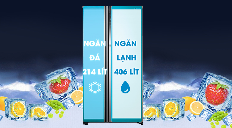 Dung tích 602 lít - Tủ lạnh Samsung Inveter 620 ít RH62K62377P/SV Dung tích 602 lít - Tủ lạnh Samsung Inveter 620 ít RH62K62377P/SV