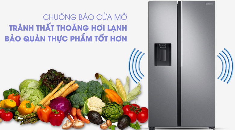 Hệ thống chuông báo động thông minh - Tủ lạnh Samsung Inverter 617 lít RS64R5101SL/SV Mẫu 2019 Hệ thống chuông báo động thông minh - Tủ lạnh Samsung Inverter 617 lít RS64R5101SL/SV Mẫu 2019