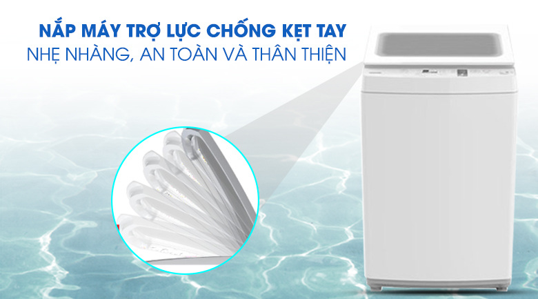 Nắp máy chống kẹt tay - Máy giặt Toshiba 7 kg AW-K800AV(WW) Nắp máy chống kẹt tay - Máy giặt Toshiba 7 kg AW-K800AV(WW)