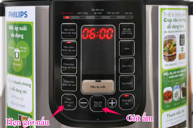 Nồi áp suất điện Philips HD2137/65-3 Nồi áp suất điện Philips HD2137/65-3
